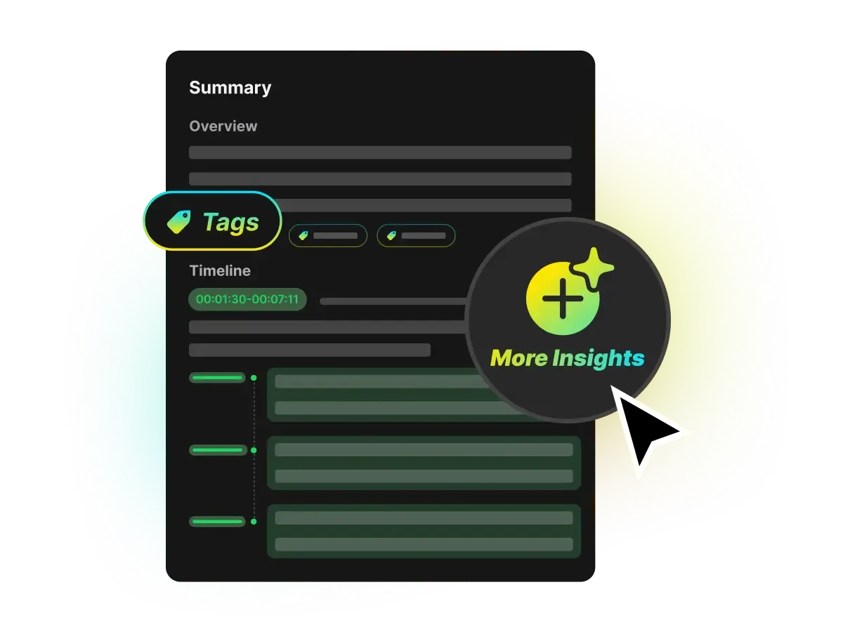 Marcas de tiempo interactivas para ir directamente a momentos clave y escenas concretas del video.